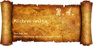 Michna Anita névjegykártya